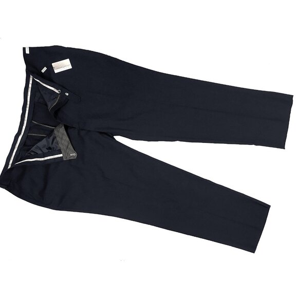 NEW Jhane Barnes Big & Tall Dress Pants!60 x 38NavyWool & SilkFlat Front